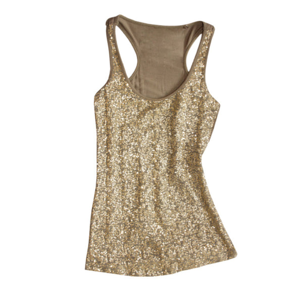 Gold Cotton Tank Top